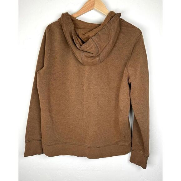 Carhartt Hoodie Youth L 12/14 Brown Half Zip Sweatshirt Kangaroo Pocket Logo - Picture 2 of 7